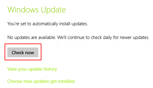 Windows 8.1 Update, Check Now